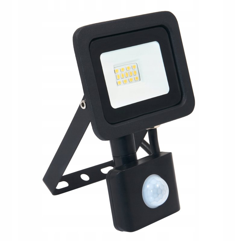 Naświetlacz halogen lampa LED 10W z czujnikiem ruchu PIR Barwa ZIMNA