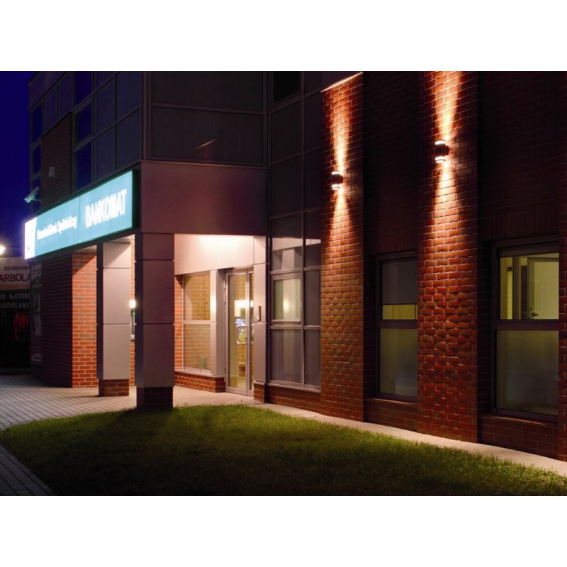 KINKIET LAMPA OPRAWA ELEWACYJNA 2xGU10 LED szary