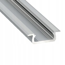PROFIL ALUMINIOWY WPUSZCZANY typ Z PŁASKI SLIM SREBRNY DO TAŚM LED 3MB