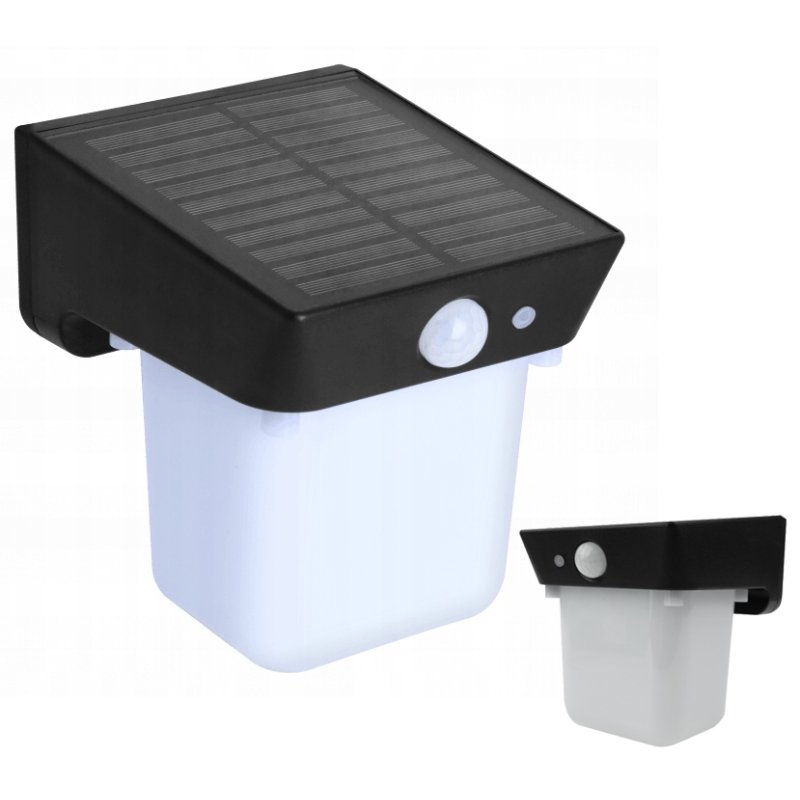 Lampa PREMIUM Elewacyjna Solarna Ogrodowa Kinkiet solarny LED NW IP64 + PIR