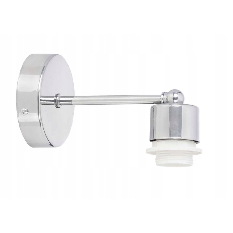 PODSTAWA BAZA LAMPA KINKIET ŚCIENNY STAŁY GÓRA DÓŁ CHROM POD KLOSZ NA E27