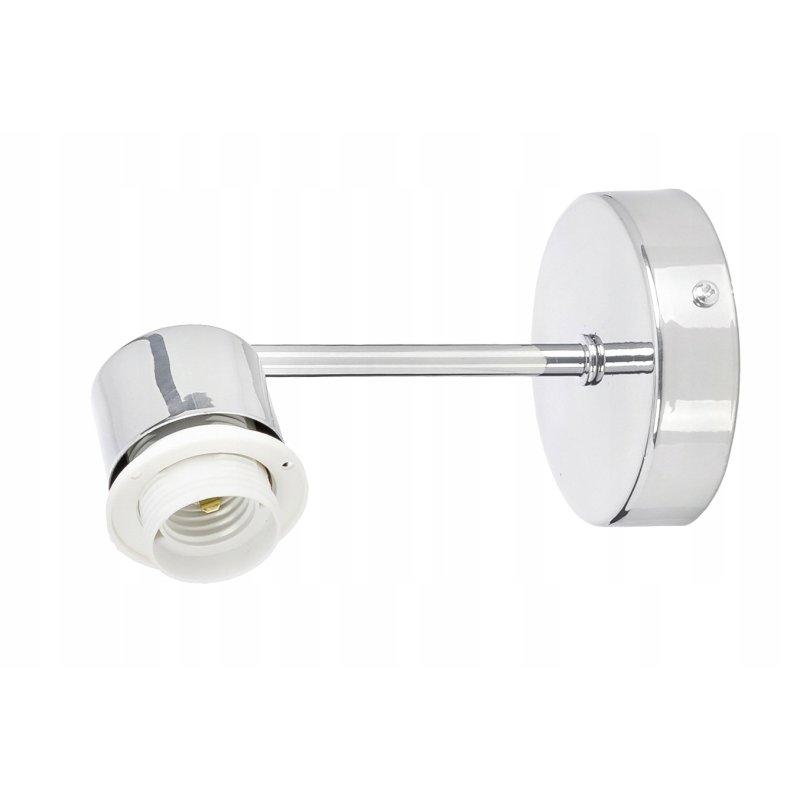 PODSTAWA BAZA LAMPA KINKIET ŚCIENNY STAŁY GÓRA DÓŁ CHROM POD KLOSZ NA E27