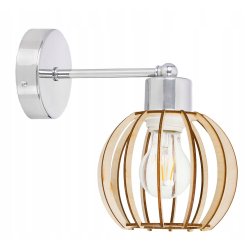 PODSTAWA BAZA LAMPA KINKIET ŚCIENNY STAŁY GÓRA DÓŁ CHROM POD KLOSZ NA E27