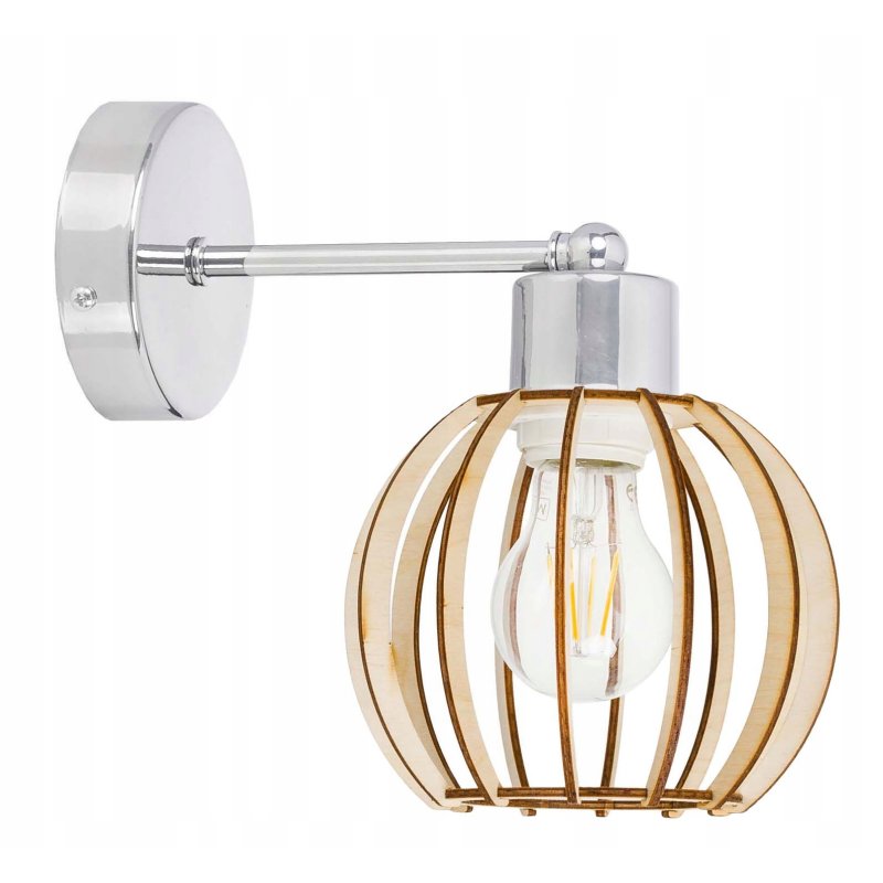 PODSTAWA BAZA LAMPA KINKIET ŚCIENNY STAŁY GÓRA DÓŁ CHROM POD KLOSZ NA E27