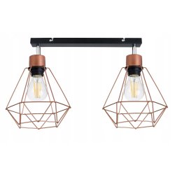 Lampa plafon ruch sufit żyrandol loft drut diament