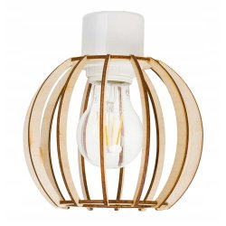 LAMPA KINKIET E27 ścienny stały loft drewno KULA