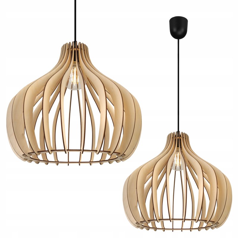 LAMPA WISZĄCA ZWIS żyrandol sufiowa LOFT Drewno 1
