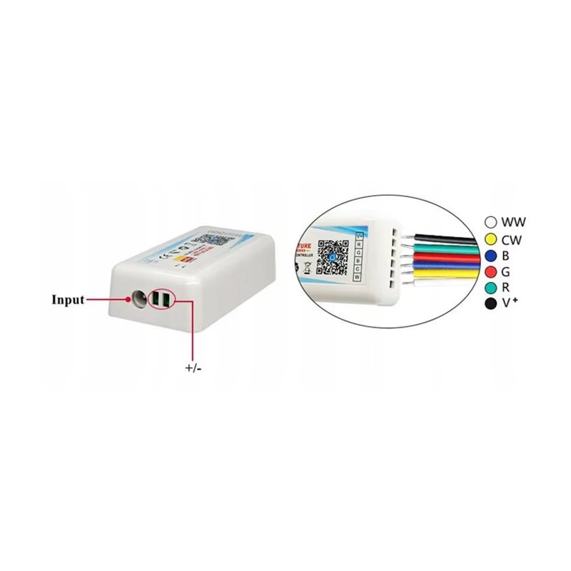 Sterownik Kontroler taśm LED RGBCCT WiFi Android ALEXA TUYA Google PILOT RF