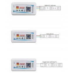 Sterownik Kontroler taśm LED RGBCCT WiFi Android ALEXA TUYA Google PILOT RF
