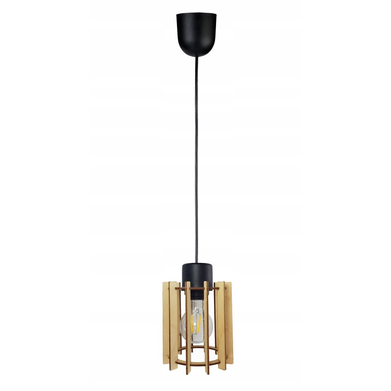 LAMPA WISZĄCA ZWIS żyrandol sufitowa LOFT Drewno 1