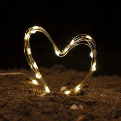 2x Lampki choinkowe CIEPŁE sznur DRUCIK 50 LED 5m biały ciepły na baterie