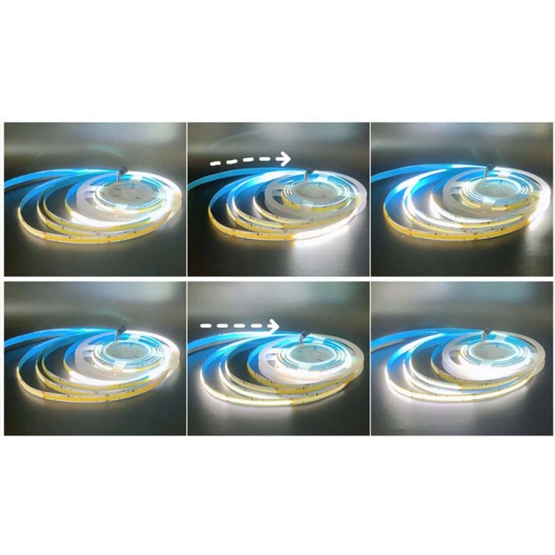 TAŚMA LED COB IP20 24V 360d Magic Pixel PŁYNĄCA WS2811 cyfrowa 5m CIEPŁA