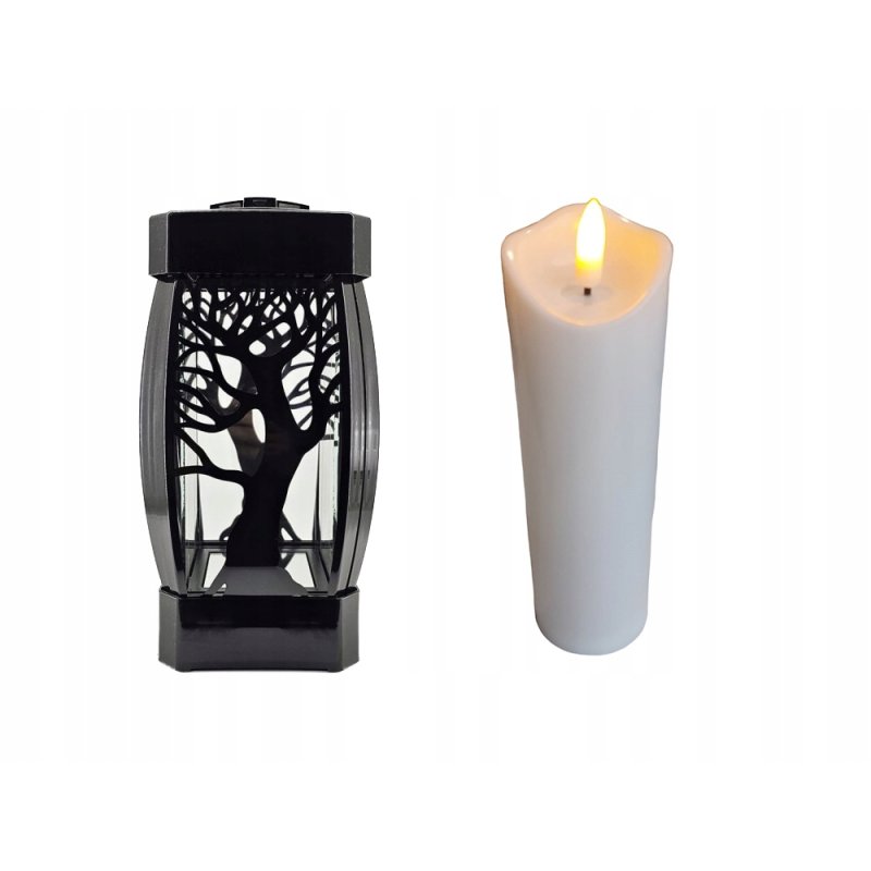 ŚWIECZKA LED woskowa wkład znicz ŚWIECA ruchomy PŁOMIEŃ 12,5cm na baterię