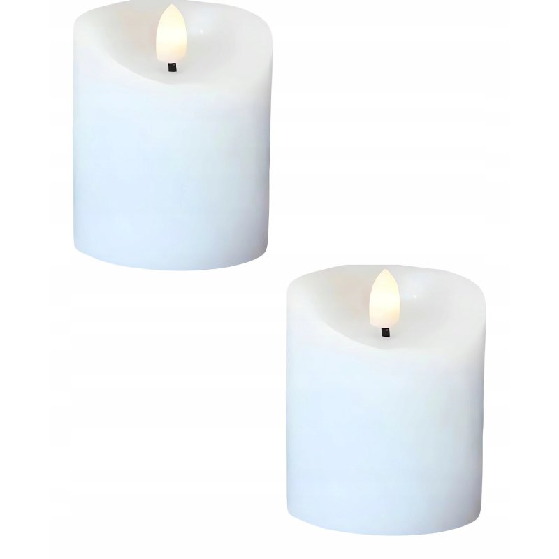 ŚWIECZKA LED woskowa wkład znicz ŚWIECA ruchomy PŁOMIEŃ 12,5cm na baterię