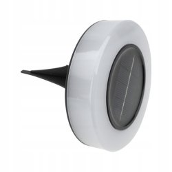 LAMPKA premium OGRODOWA SOLARNA lampa SCHODOWA dysk LED NW WBIJANA PŁASKA
