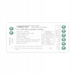 Kontroler SPIR5 SPI 5w1 do taśm MAGIC cyfrowych WS2811 WS2812 WS2814 5-24V