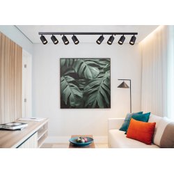 Lampa sufitowa SZYNA Spot oprawa halogenowa 8x GU10 listwa czarna