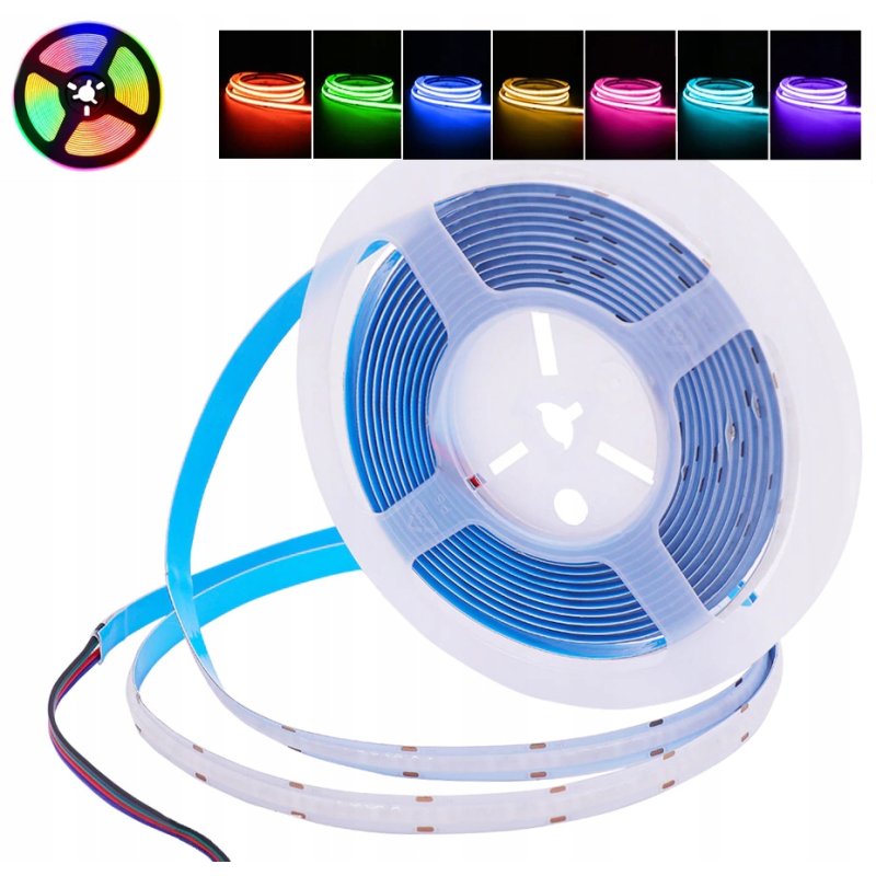 TAŚMA LED COB 24V 14,4w/m IP67 NEON linia RGB termococon wodoodporna 5MB