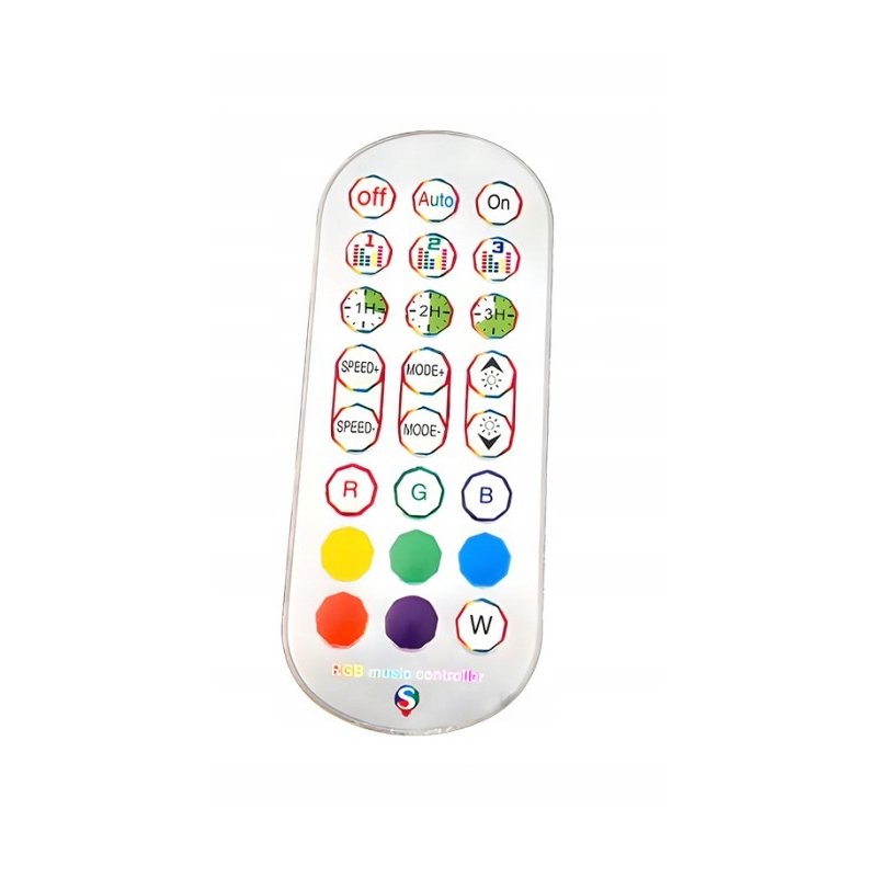 Lampa stojąca podłogowa LED RGB muzyczna sterowana tuya Pilot biała 150cm