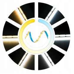 Taśma LED COB 24V 608 diod 14W/mb na 5mb linia CCT
