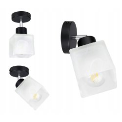 LAMPA KINKIET ścienny ruchomy loft Klosz SZKLANY