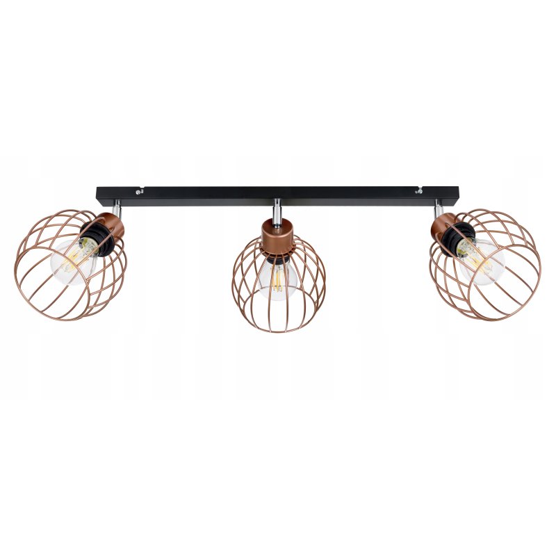 Lampa plafon ruch sufit żyrandol loft drut kula 3