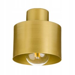 Lampa kinkiet E27 żyrandol stały kręcony loft matal kubek złoty na 2 x E27