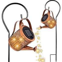 Lampa Solarna Ogrodowa Konewka Z Czujnikiem Zmierzchu Szczelna LED IP65