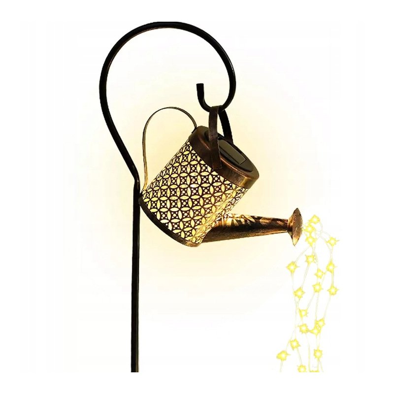Lampa Solarna Ogrodowa Konewka Z Czujnikiem Zmierzchu Szczelna LED IP65