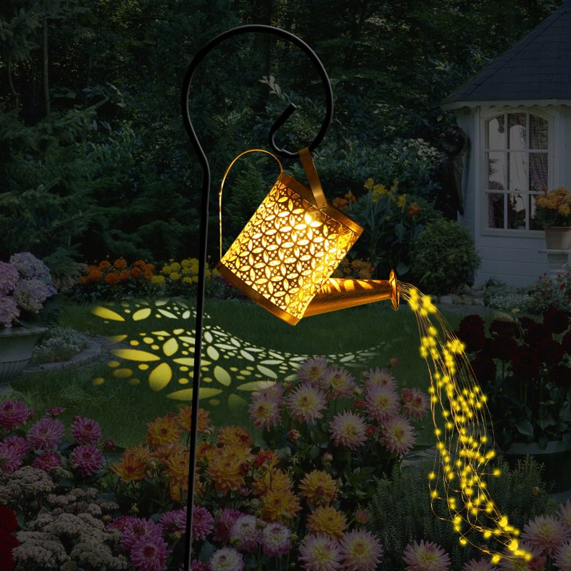 Lampa Solarna Ogrodowa Konewka Z Czujnikiem Zmierzchu Szczelna LED IP65