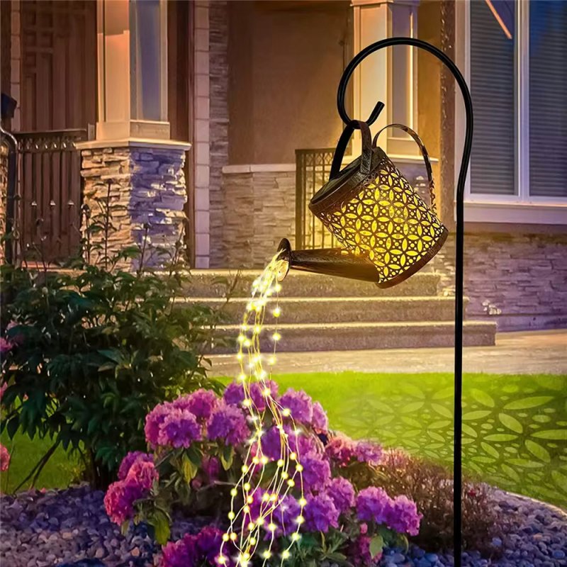 Lampa Solarna Ogrodowa Konewka Z Czujnikiem Zmierzchu Szczelna LED IP65