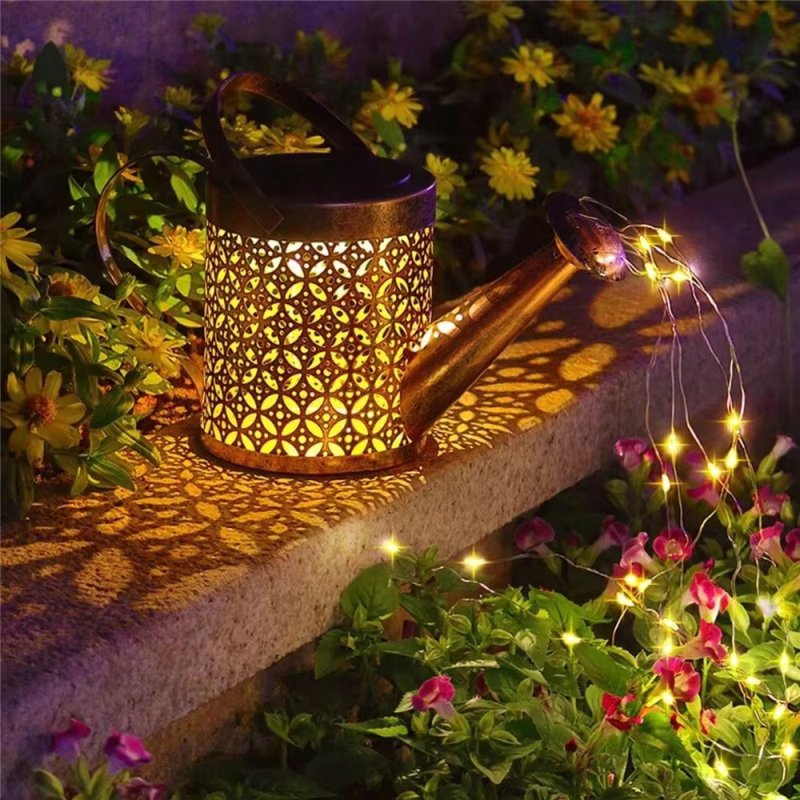Lampa Solarna Ogrodowa Konewka Z Czujnikiem Zmierzchu Szczelna LED IP65