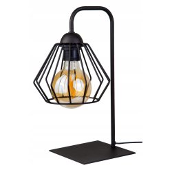 Lampka nocna biurkowa Lampa stołowa loft KLOSZ DRUT z włącznikiem led E27