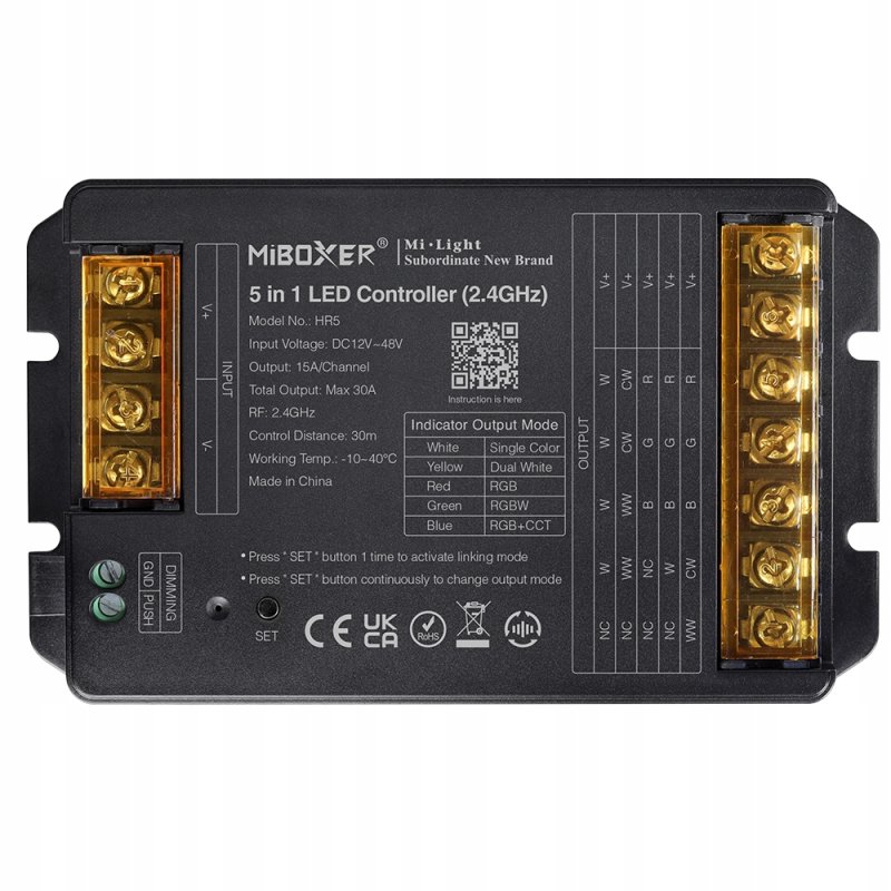 Kontroler Sterownik do LED MIBOXER HR5 5w1 30A 12-48V NAJMOCNIEJSZY Milight