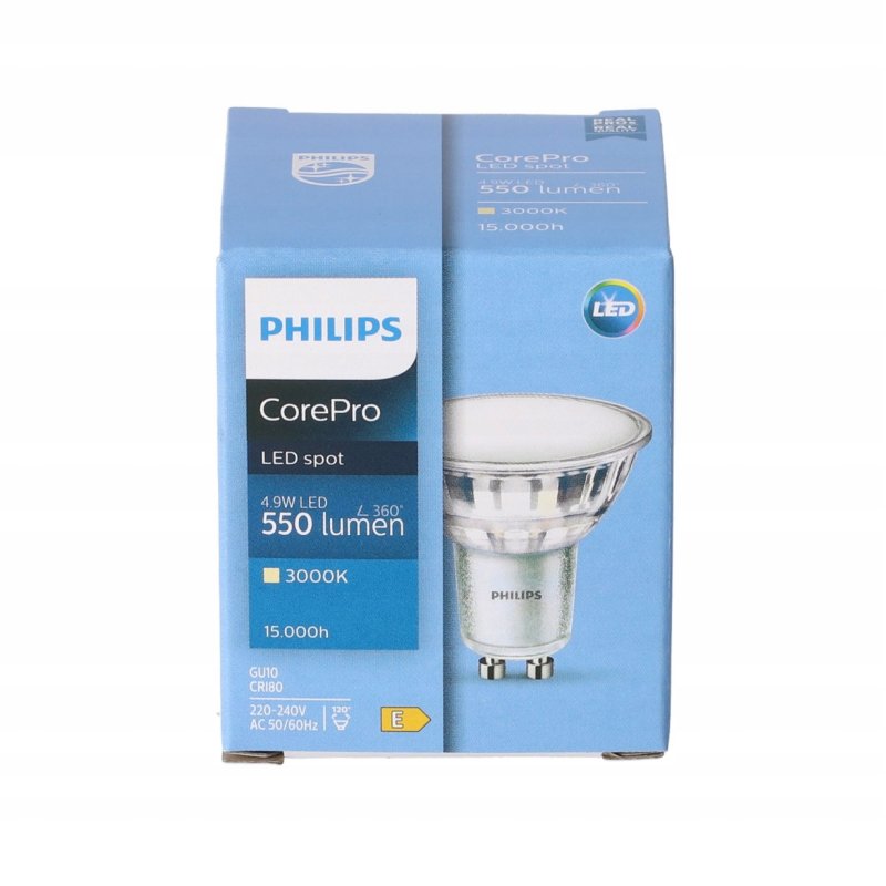 Żarówka Philips CorePro LEDspot GU10 550 lm 4,9 W biała ciepła