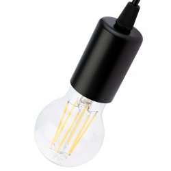 LAMPA drewniana belka wisząca sufitowa ŻYRANDOL PLAFON LOFT CZARNY na 3 E27