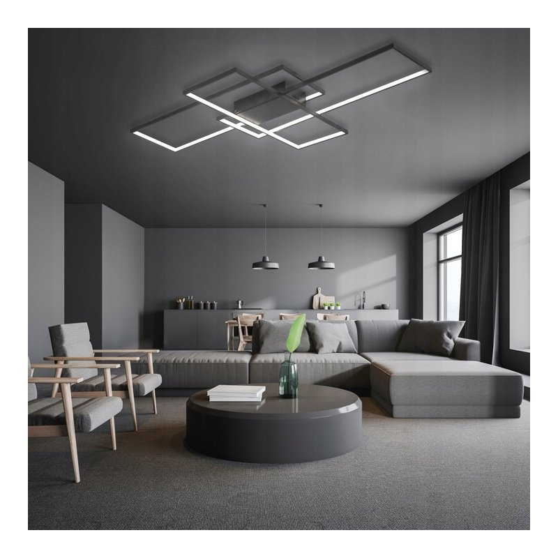 LAMPA SUFITOWA ŻYRANDOL Plafon MODERN LED XL barwa zmienna CCT + Pilot