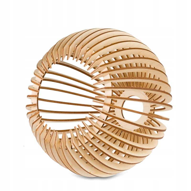 LAMPA drewniana belka wisząca sufitowa ŻYRANDOL ZWIS LOFT KULA DREWNO E27