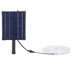 ZESTAW Taśma SOLARNA LED barwa CIEPŁA 5mb 50W IP65 hermetyczna z pilotem