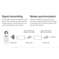 Sterownik stref Milight FUT038P taśm led RGBW 20A