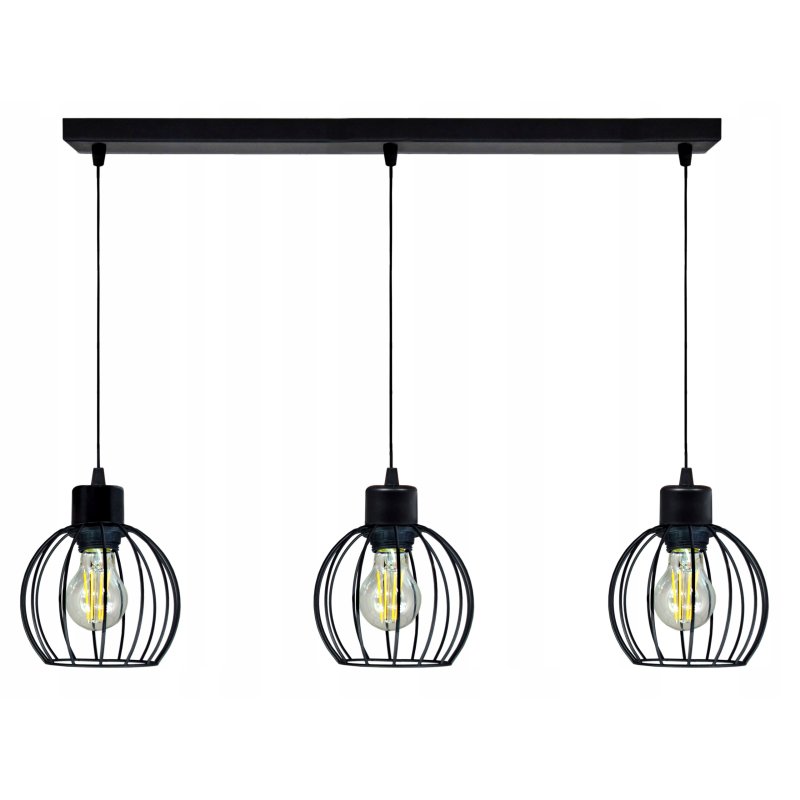 LAMPA wisząca sufitowa ŻYRANDOL ZWIS 3x drut KULA