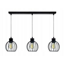 LAMPA wisząca sufitowa ŻYRANDOL ZWIS 3x drut KULA