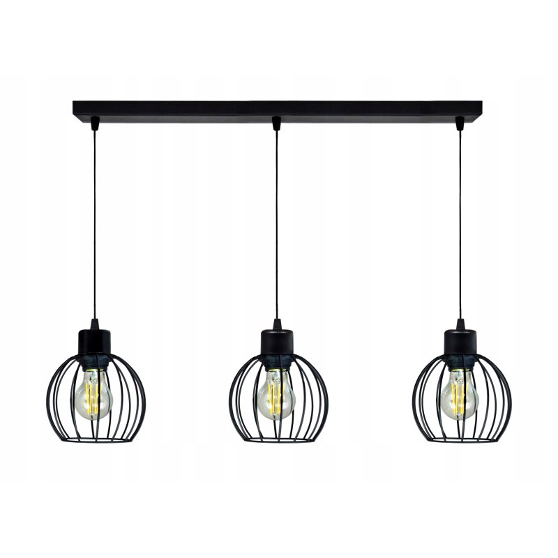 LAMPA wisząca sufitowa ŻYRANDOL ZWIS 3x drut KULA