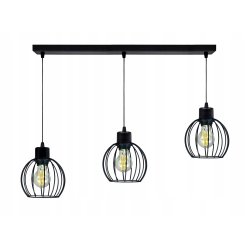 LAMPA wisząca sufitowa ŻYRANDOL ZWIS 3x drut KULA