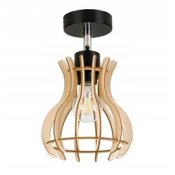 Lampa kinkiet żyrandol E27 regulowany LOFT Drewno
