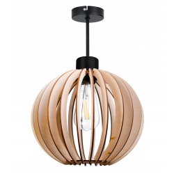 LAMPA WISZĄCA stała żyrandol sufitowa KULA Drewno