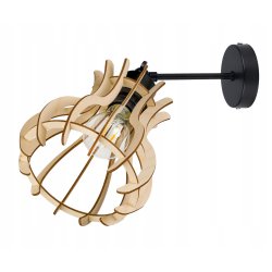 Lampa kinkiet żyrandol E27 regulowany LOFT Drewno