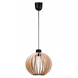 LAMPA WISZĄCA ZWIS żyrandol sufiowa KULA Drewno