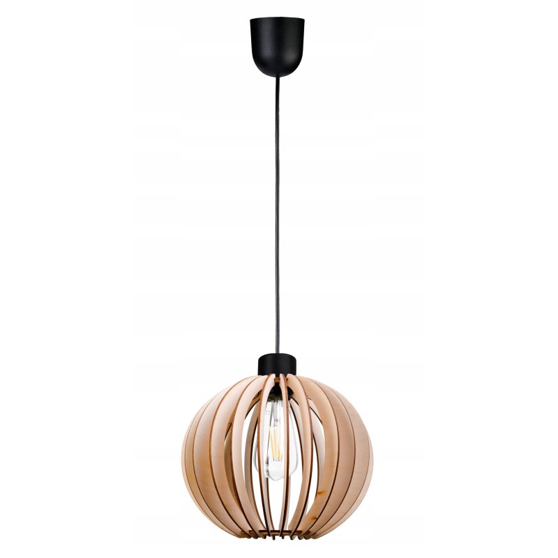 LAMPA WISZĄCA ZWIS żyrandol sufiowa KULA Drewno