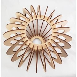 LAMPA WISZĄCA ZWIS żyrandol sufiowa KULA Drewno